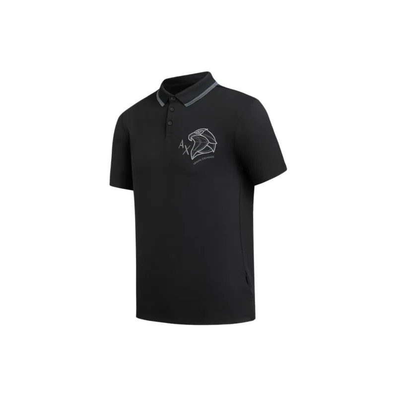 ARMANI EXCHANGEAE SS24 Polo Shirt Men's Black-2