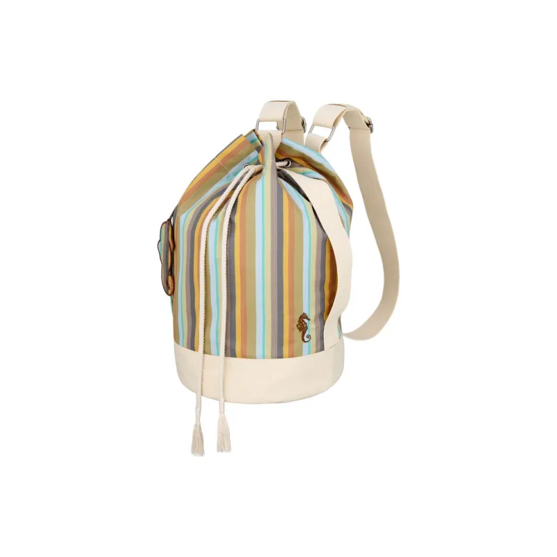 ZARA Polyester Blended Cotton Backpack Regular Women's Brown-1