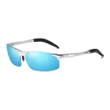 Silver Frame with Ice Blue Lens