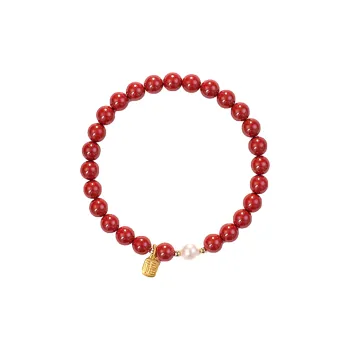 Tanner Reconstructed Cinnabar Jade Bracelets Unisex