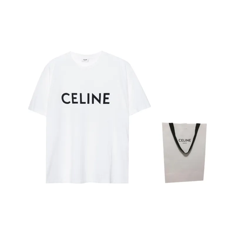 CELINE Loose T SHIRT In Cotton Jersey-2