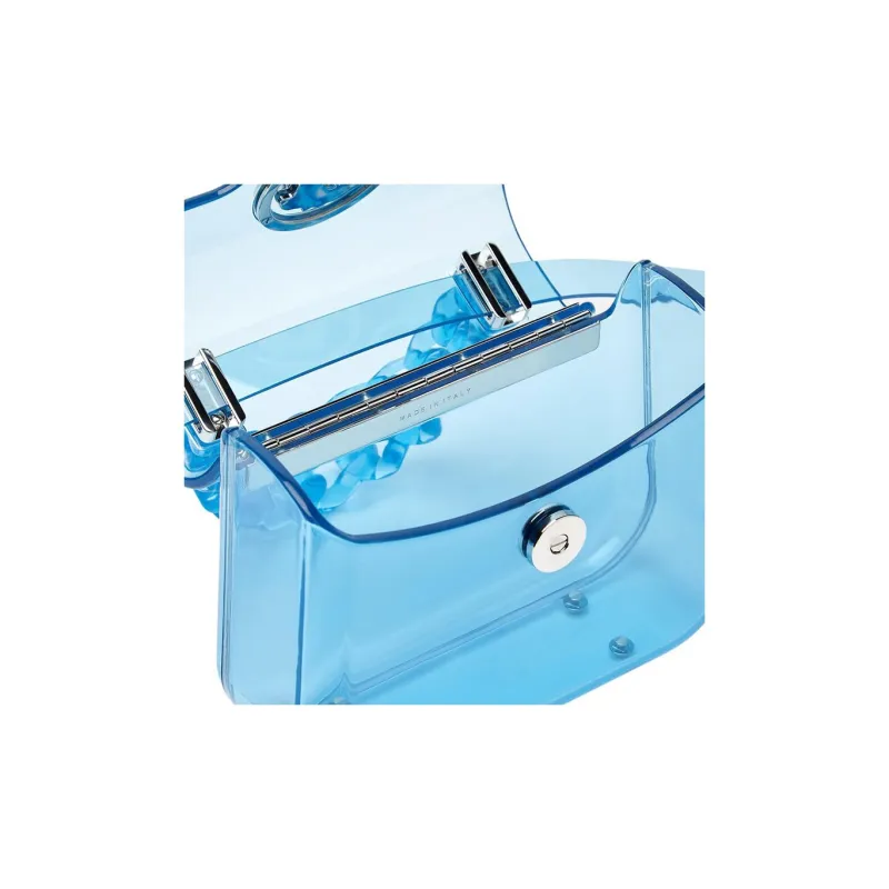 VERSACE La Medusa Acrylic Shoulder Bag, Crossbody Bag, Handbag Mini Women's Blue-4