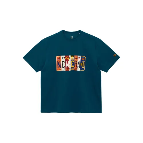 New Era T-Shirts Unisex Peacock Blue