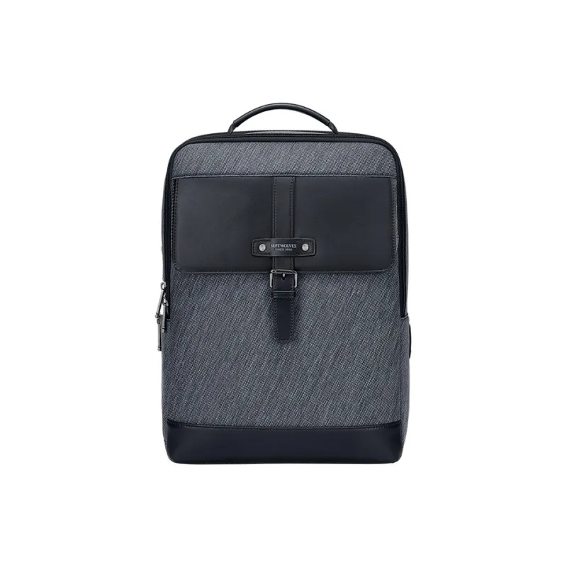 SEPTWOLVES Fabric Backpack Laptop Bags Backpacks Unisex Black-0