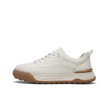 CROWN Low Top Casual Shoes Men's White One Yard Larger