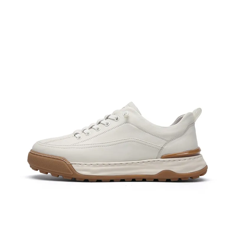 CROWN Low Top Casual Shoes Men's White One Yard Larger-0