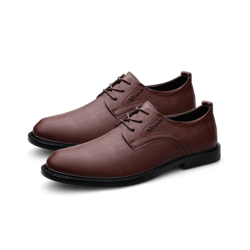 Wen Nai Dress Shoes Men's Dark Brown-3
