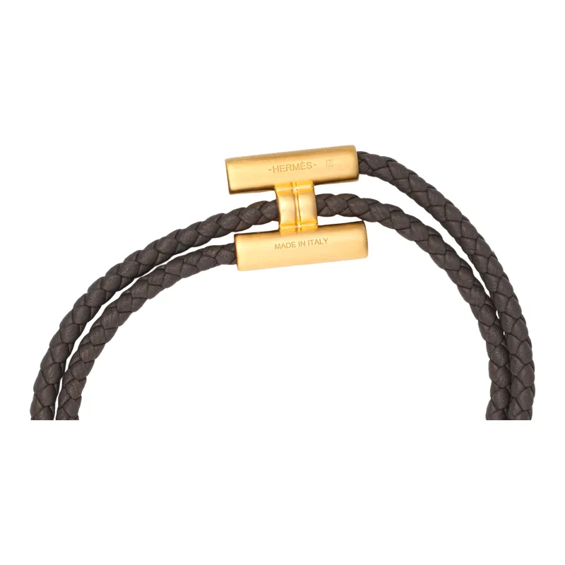 HERMES Metal Bracelets Unisex Gray-2