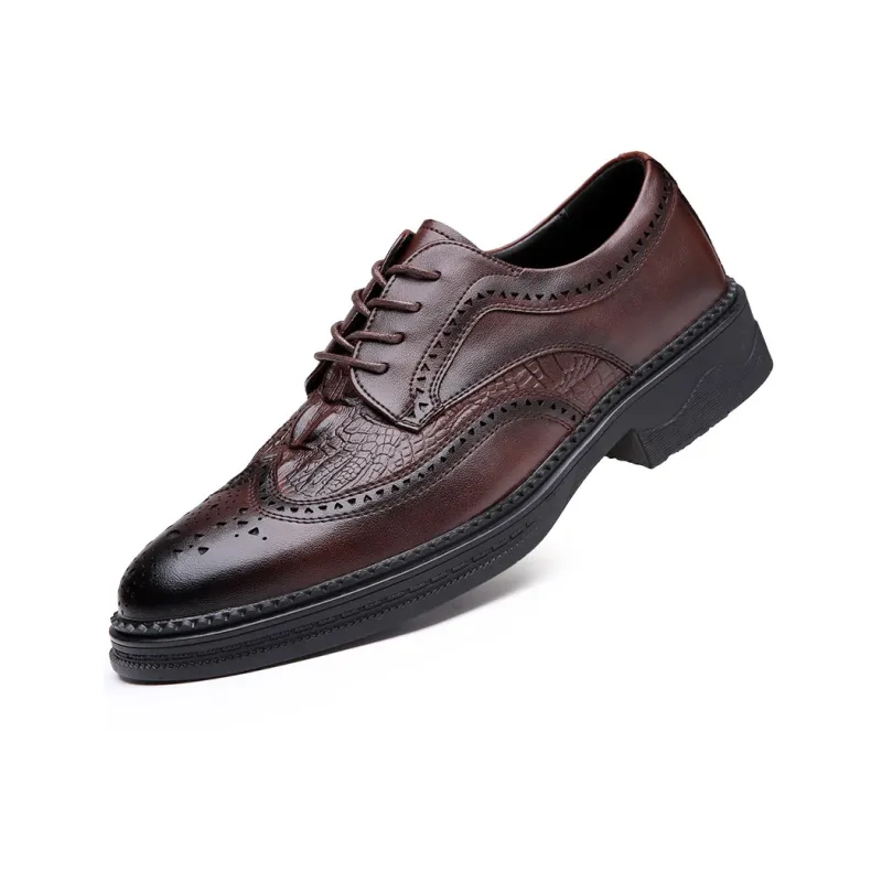 ZUWUDONG Dress Shoes Men Low Top Black-3