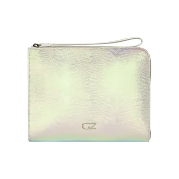 Giuseppe Zanotti Metallic-print Zipped Clutch Bag