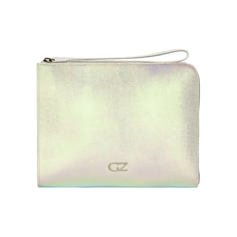 Giuseppe Zanotti Metallic-print Zipped Clutch Bag-0