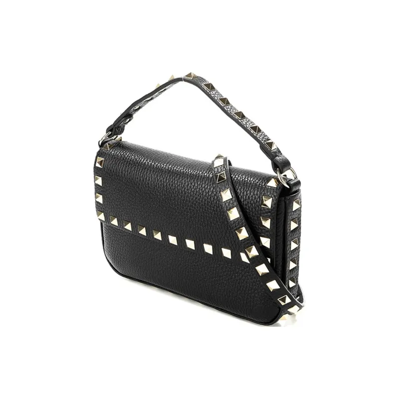 Valentino Cow Leather Handbag Women's Black-3