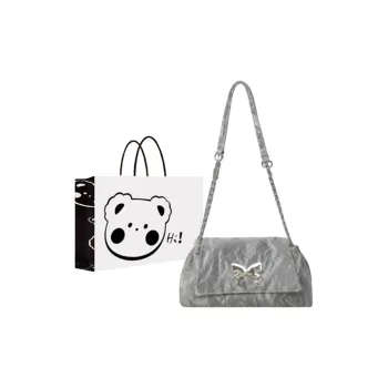NX DOUGHNUT PU Tote Bag Shopping Bag Shoulder Bags Regular Women's Ecru Gray Black Khaki Pink