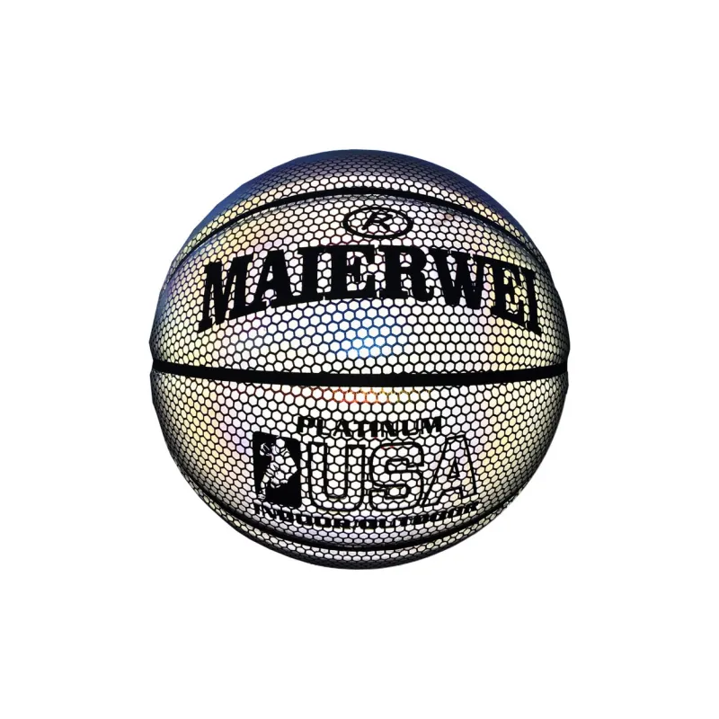 Melway PU Basketball Dazzling Color Size 7 Glow In The Dark Unisex-4
