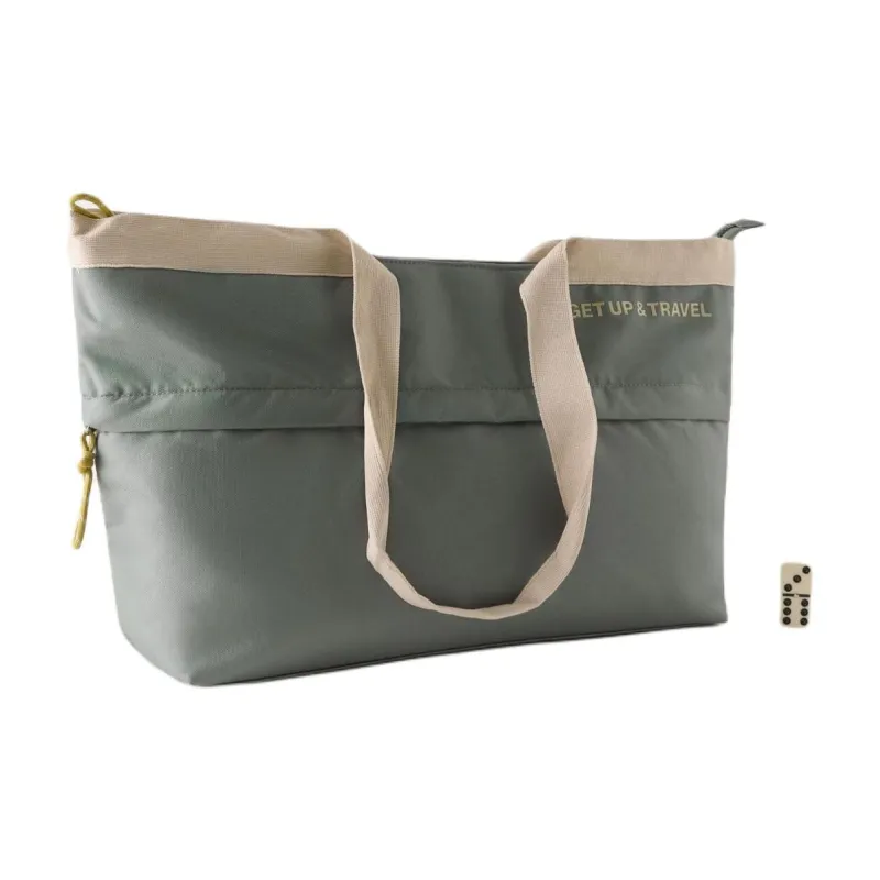 ZARA Polyester Tote Bag Shopping Bag Handbag Regular Unisex Green-1