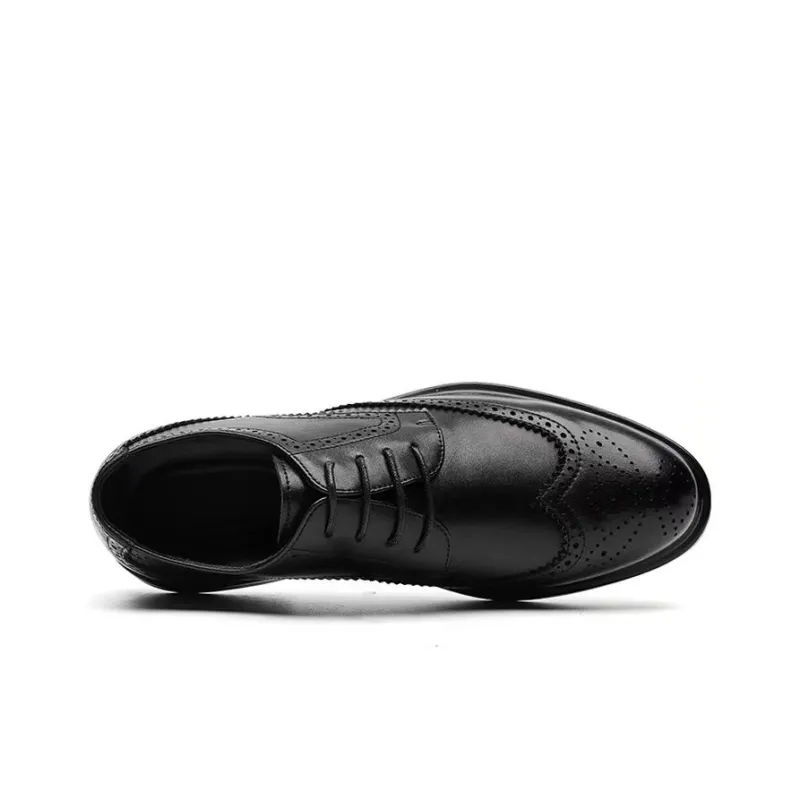KACHILANG Dress Shoes Men Low Top Black-2