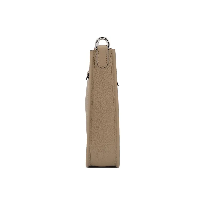 HERMES Evelyne Clemence Cow Leather Shoulder Bag, Crossbody Bag Mini Women's Marfa Beige-3