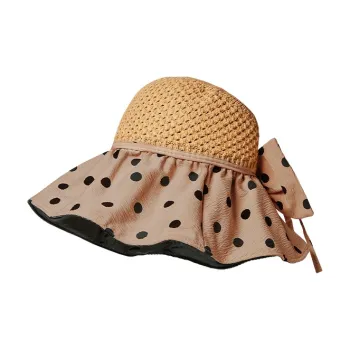Narandu Fabric Polyester Sun Protection Hats Women's Khaki/Black/Beige