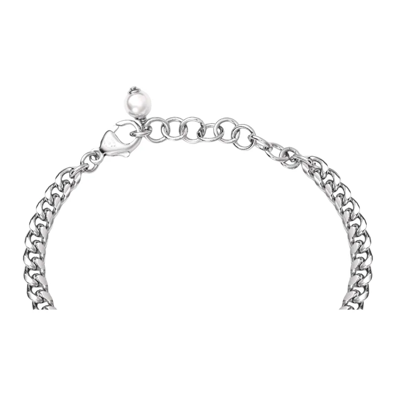 CHANEL Alloy Rhinestone Bracelets Women's Silver-3