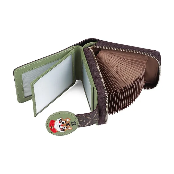Gorora PVC Card Holder Regular Women's Matcha Green/Moonlight Blue-5