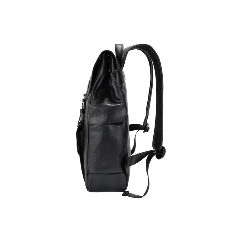 Slazenger Soft Leather Travel Backpack Backpack Students Backpack Medium Size Unisex Dark Brown Earth Tone-2