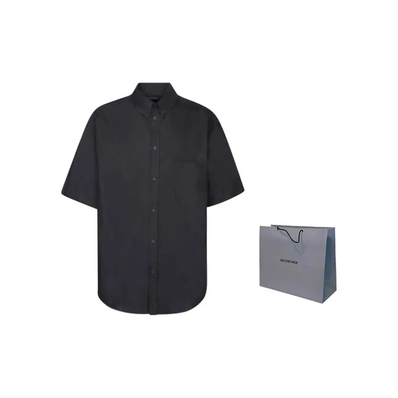 Balenciaga Collared Short Sleeve Shirt-2