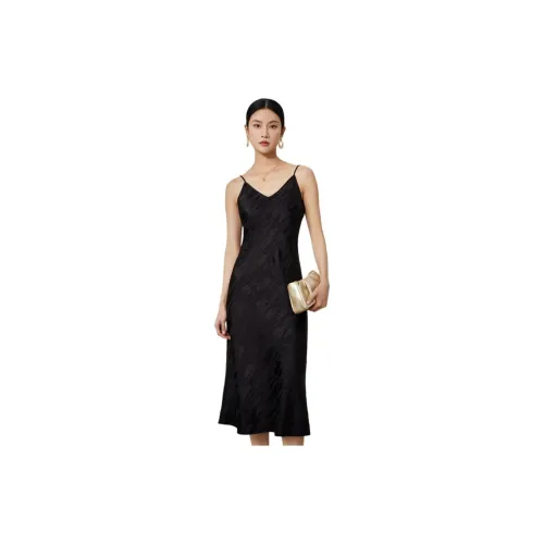 BASIC HOUSE Slip Dresses Women's Black