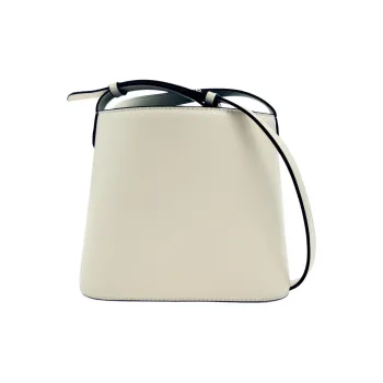 ZARA PU Crossbody Bucket Shoulder Bag Women's White