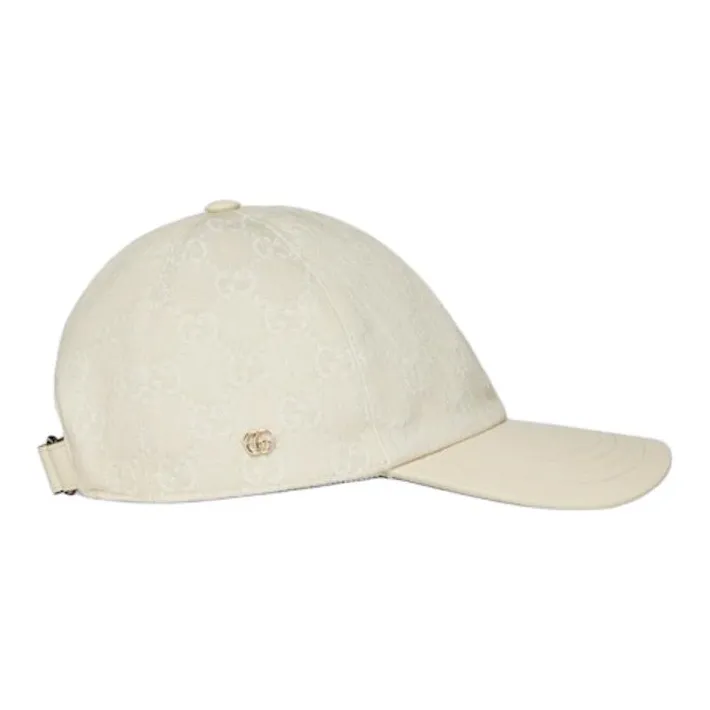 GUCCI Cotton Baseball Caps Women's White-2