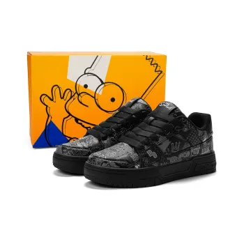 The Simpsons Skateboard Shoes Unisex Low Top Green/White/Black