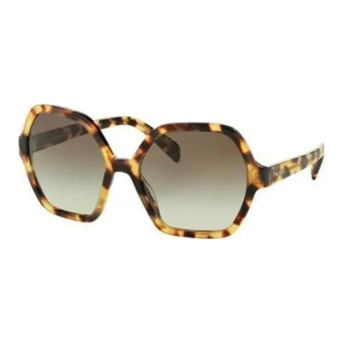 PRADA Irregular Shape Sunglasses Women's Tortoiseshell