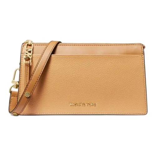 MICHAEL KORS Leather Shoulder Bag Crossbody Bag Large Size Women's Light Roasted Beancurd