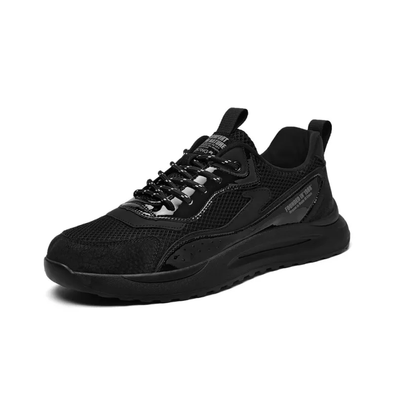 AOKANG Casual Shoes Men Low Top Gray, Gray Cut Out, Black, Black Gray-24
