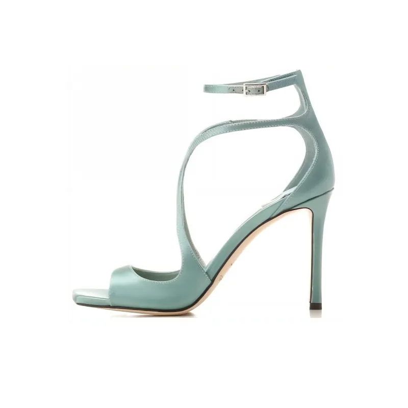 Jimmy Choo Azia 95mm Metallic-effect Sandals-0