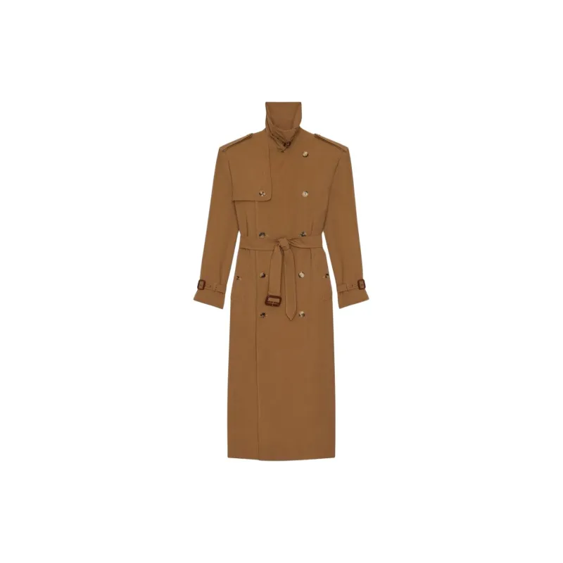 SAINT LAURENT Betled Oversized Trench Coat-2