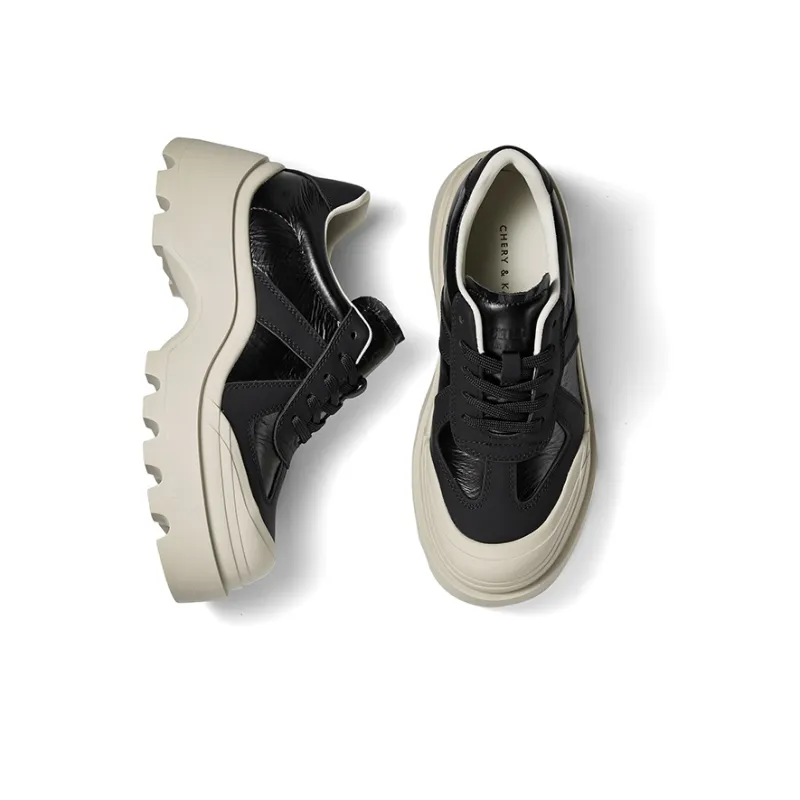 CHERYKALLY Low Top Casual Shoes 6cm Women's Black-4