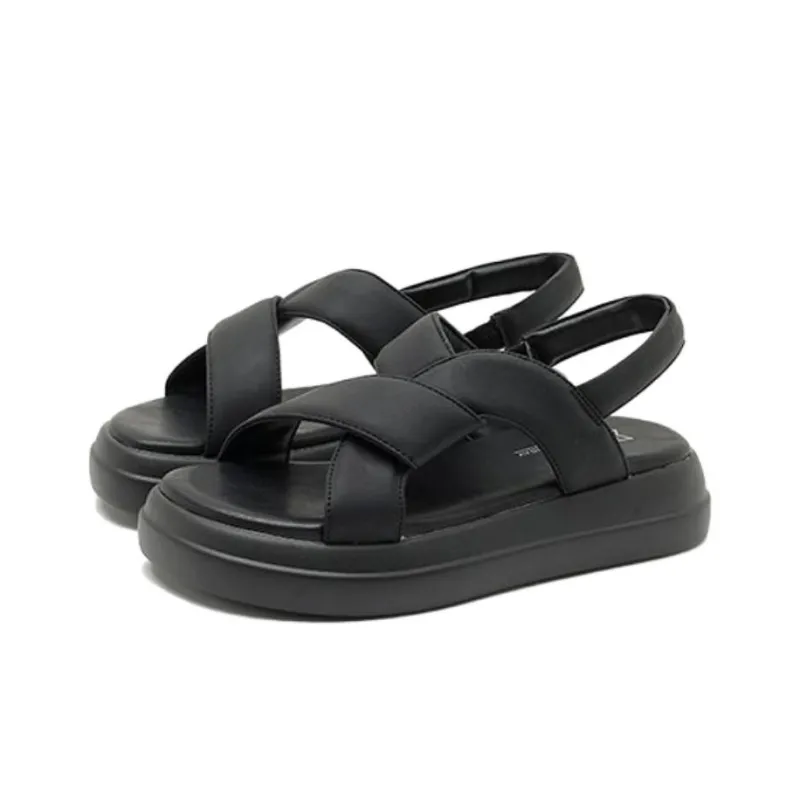 DUSTO Beach Sandals Women's Black, Beige, Brown-1
