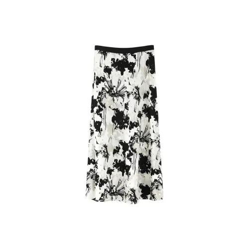 NINI WEST Casual Long Skirts Women's Black/White