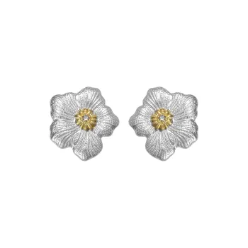 BUCCELLATI BLOSSOMS Series 925 Sterling Silver Earrings Women's