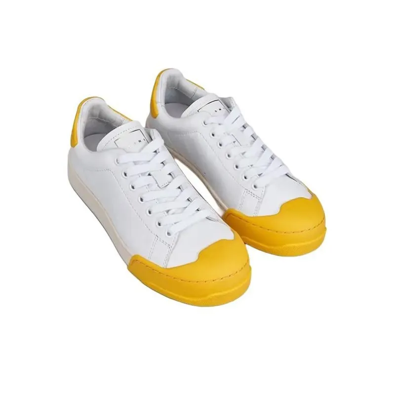 MARNI Low Top Skateboard Shoes Men's White-3