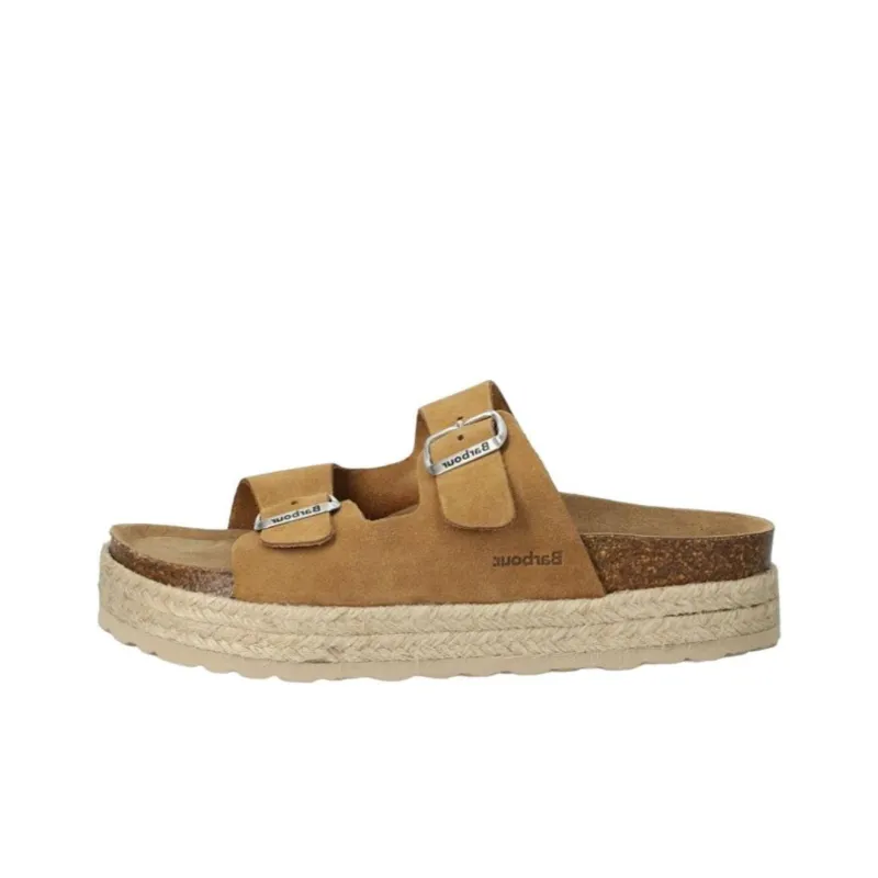 BARBOUR Odor Resistant Slide Slippers Men's Yellow Brown-0