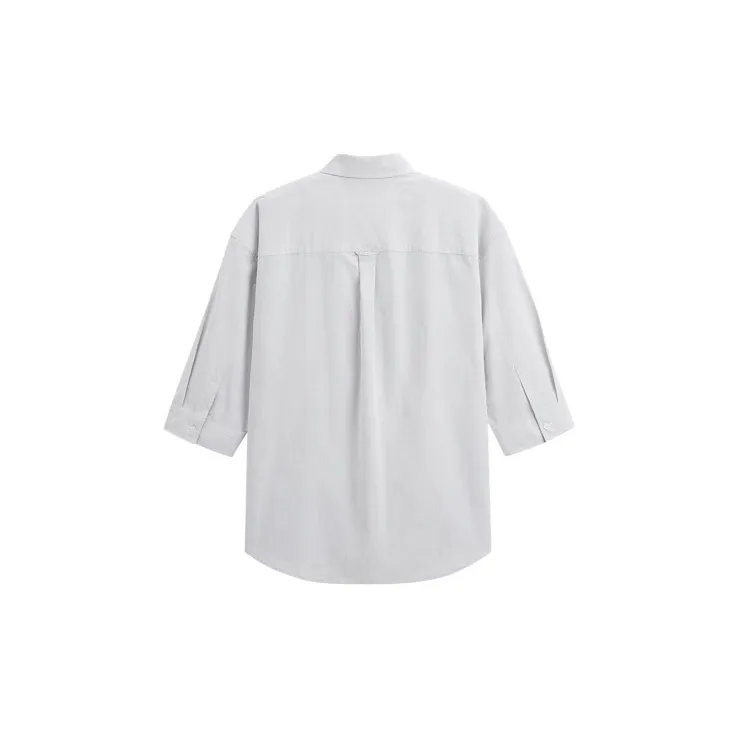GXG Shirts Men White With Gray Stripes-1