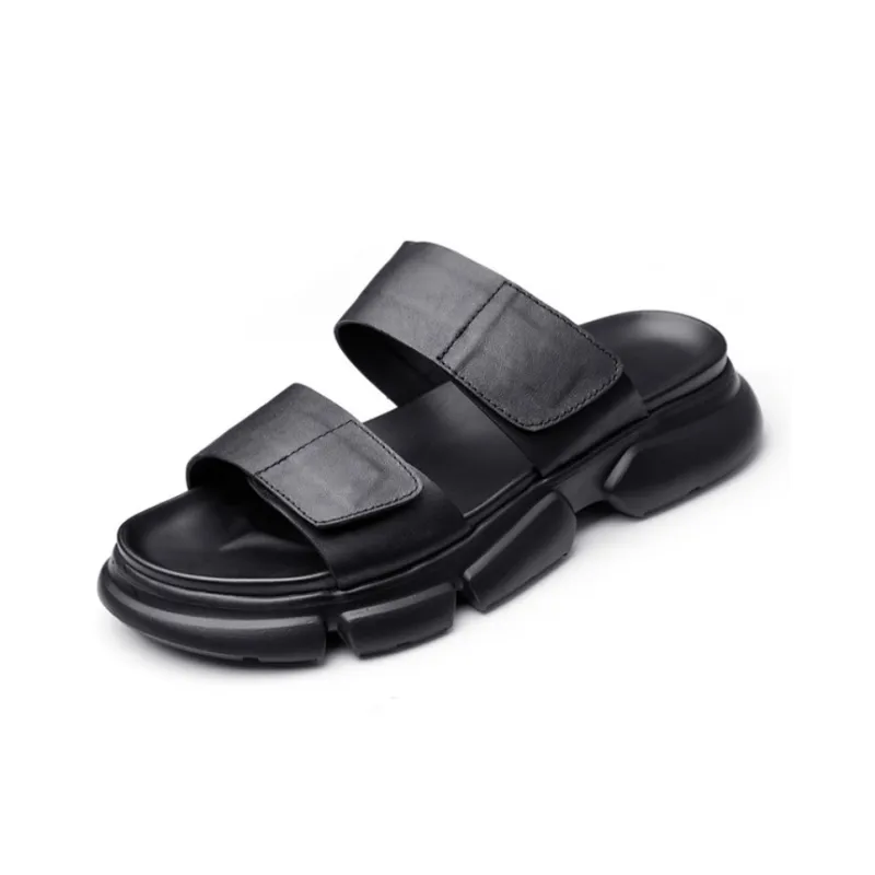 Brounvanm One Strap Sandal 4.5cm Men's Black-1