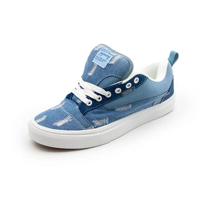 I'm Shopping Anti Slip Wear Resistant Low Top Skateboard Shoes Unisex Blue-1