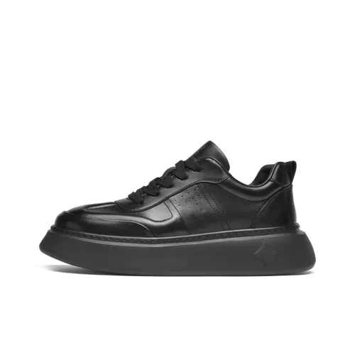 ROBERTA DI CAMERINO Anti Slip And Wear Resistant Height Increasing Low Top Skateboard Shoes Men's Black
