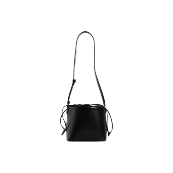 ZARA Polyester Bucket Bags Crossbody Bag Shoulder Bag Women's Black