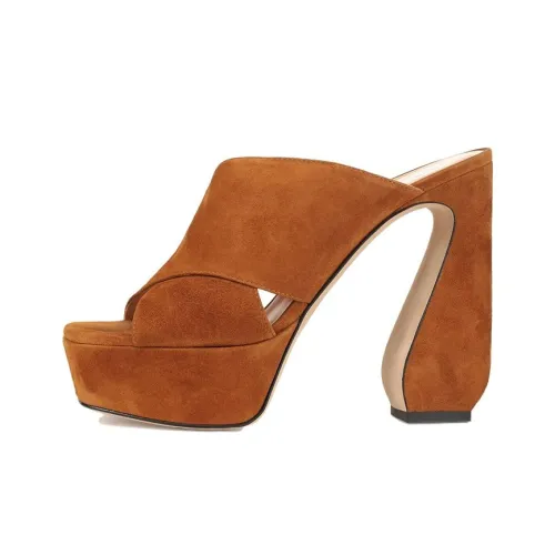 Si Rossi Criss-cross Platform Suede Sandals