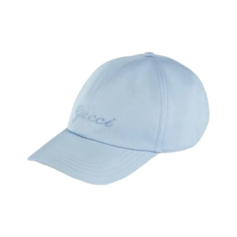 GUCCI Cotton Baseball Caps Men's Blue-0