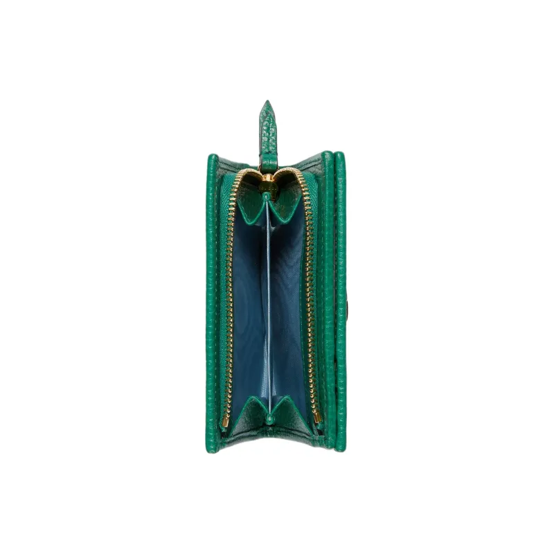GUCCI GG Marmont Leather Card Holder Wallet Women's Green-4