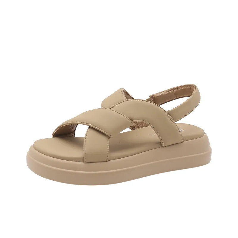 DUSTO Beach Sandals Women's Black, Beige, Brown-6